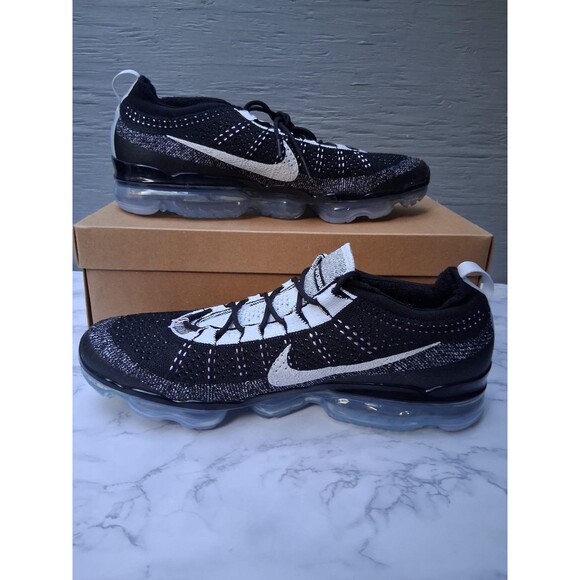 Nike Air Vapormax 2023 FK Flyknit Oreo Black White Blue Tint DV1678-010 Men Sz13 - Picture 2 of 8
